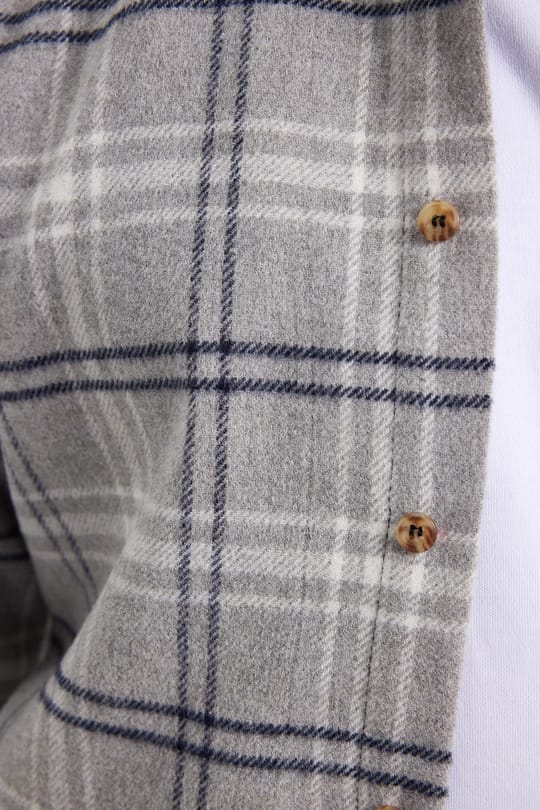 Erkek Slim Fit Dar Kesim Kareli Kışlık Oduncu Gömlek