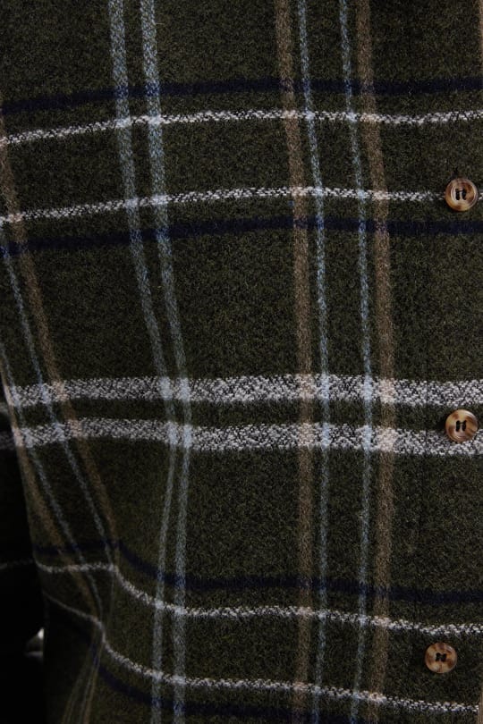 Erkek Slim Fit Dar Kesim Kareli Kışlık Oduncu Gömlek