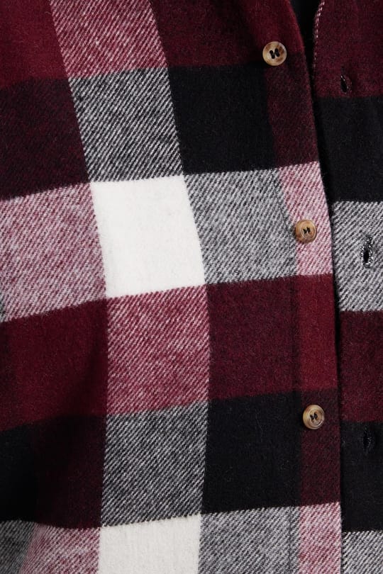 Erkek Slim Fit Dar Kesim Kareli Kışlık Oduncu Gömlek