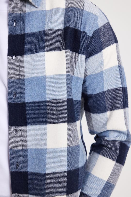 Erkek Slim Fit Dar Kesim Kareli Kışlık Oduncu Gömlek