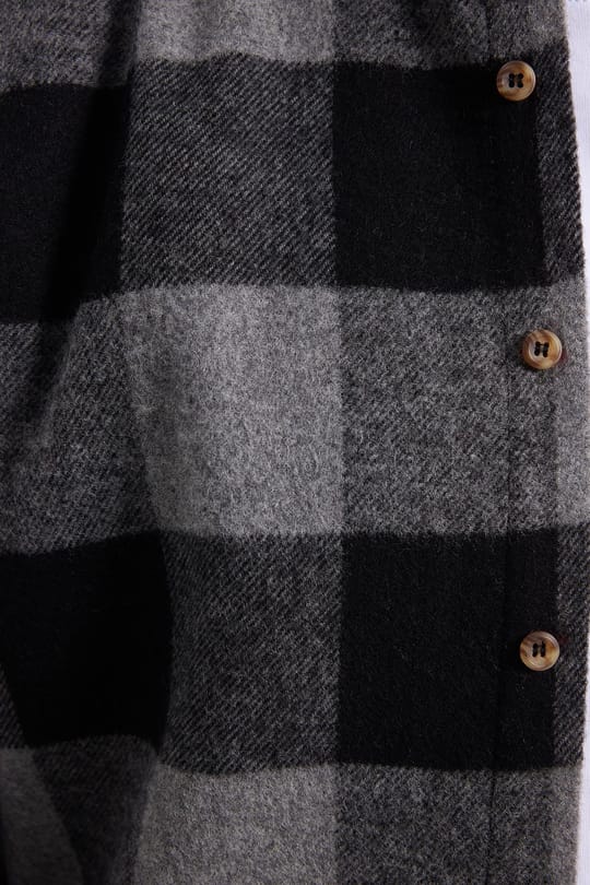 Erkek Slim Fit Dar Kesim Kareli Kışlık Oduncu Gömlek