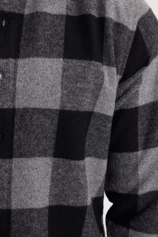 Erkek Slim Fit Dar Kesim Kareli Kışlık Oduncu Gömlek