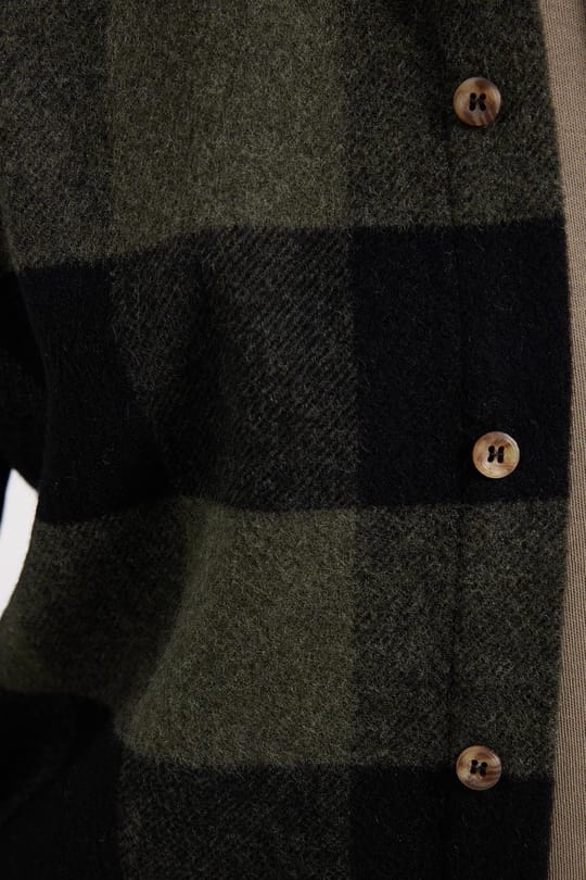 Erkek Slim Fit Dar Kesim Kareli Kışlık Oduncu Gömlek