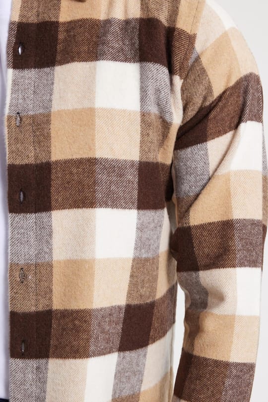 Erkek Slim Fit Dar Kesim Kareli Kışlık Oduncu Gömlek