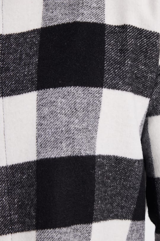 Erkek Slim Fit Dar Kesim Kareli Kışlık Oduncu Gömlek