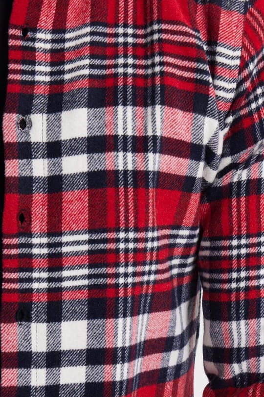 Erkek Slim Fit Dar Kesim Kareli Kışlık Oduncu Gömlek