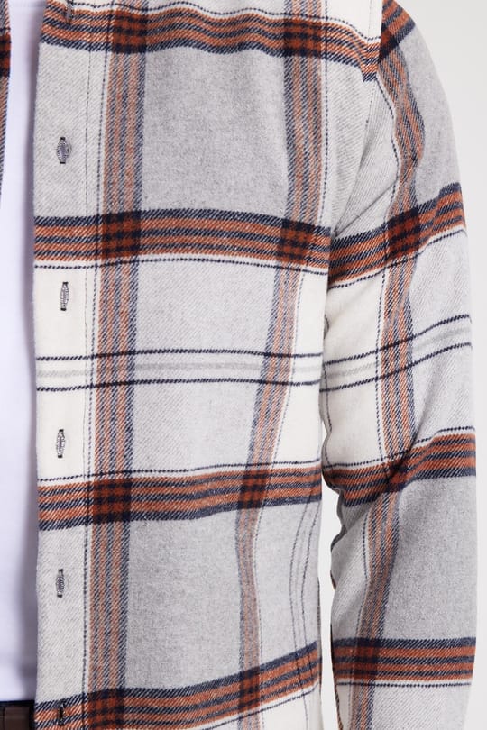 Erkek Slim Fit Dar Kesim Kareli Kışlık Oduncu Gömlek