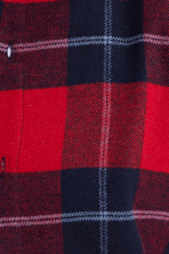 Erkek Slim Fit Dar Kesim Kareli Kışlık Oduncu Gömlek