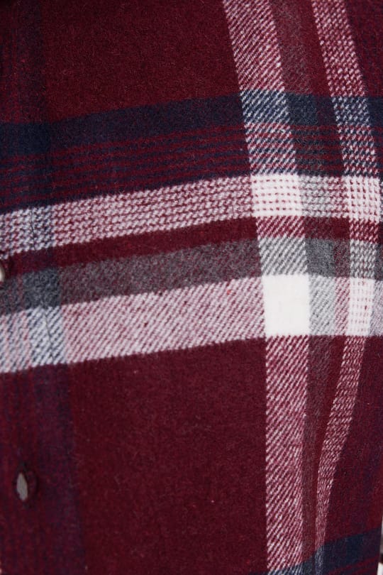 Erkek Slim Fit Dar Kesim Kareli Kışlık Oduncu Gömlek