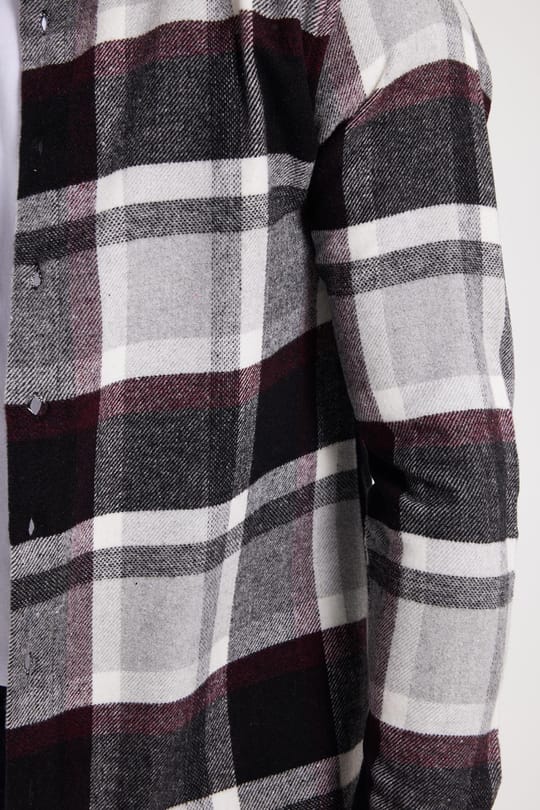 Erkek Slim Fit Dar Kesim Kareli Kışlık Oduncu Gömlek