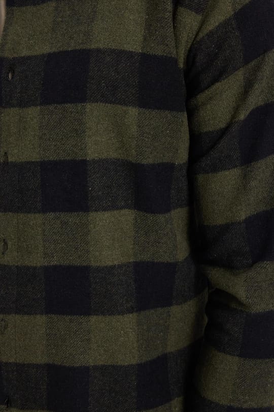 Erkek Slim Fit Dar Kesim Kareli Kışlık Oduncu Gömlek