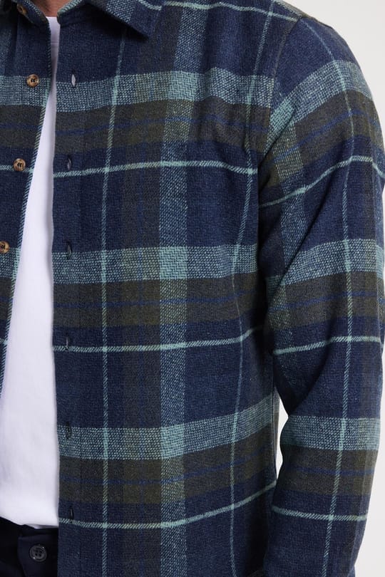 Erkek Slim Fit Dar Kesim Kareli Kışlık Oduncu Gömlek