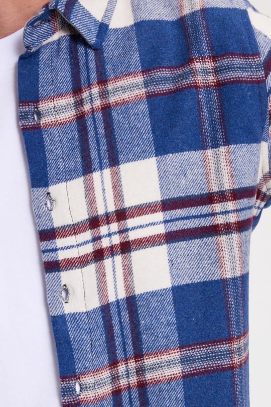 Erkek Slim Fit Dar Kesim Kareli Kışlık Oduncu Gömlek