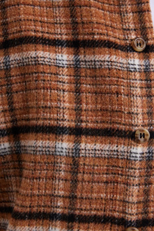 Erkek Slim Fit Dar Kesim Kareli Kışlık Oduncu Gömlek