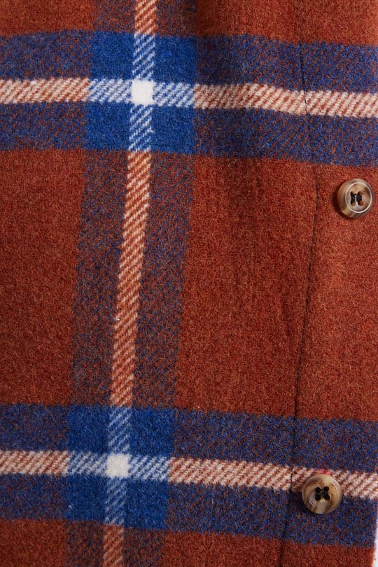 Erkek Slim Fit Dar Kesim Kareli Kışlık Oduncu Gömlek