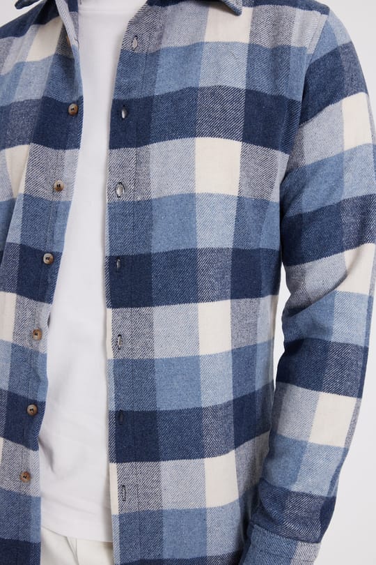 Erkek Slim Fit Dar Kesim Kareli Kışlık Oduncu Gömlek