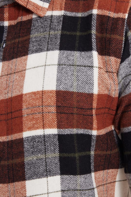 Erkek Slim Fit Dar Kesim Kareli Kışlık Oduncu Gömlek
