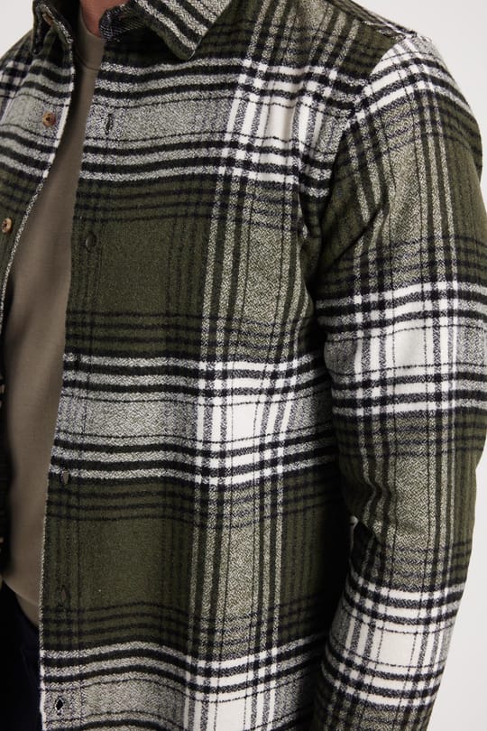 Erkek Slim Fit Dar Kesim Kareli Kışlık Oduncu Gömlek