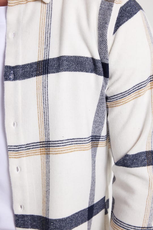 Erkek Slim Fit Dar Kesim Kareli Kışlık Oduncu Gömlek