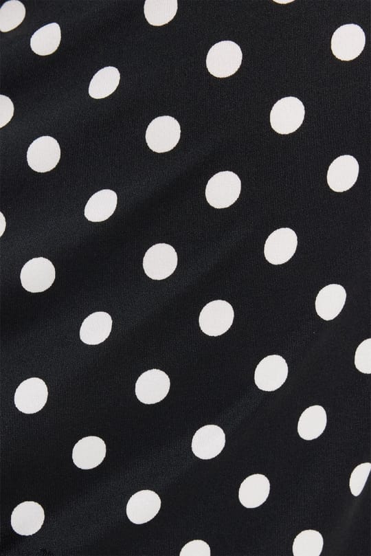 Kadın Slim Fit Dar Kesim Puantiyeli Dantel Detaylı Asimetrik Siyah Etek