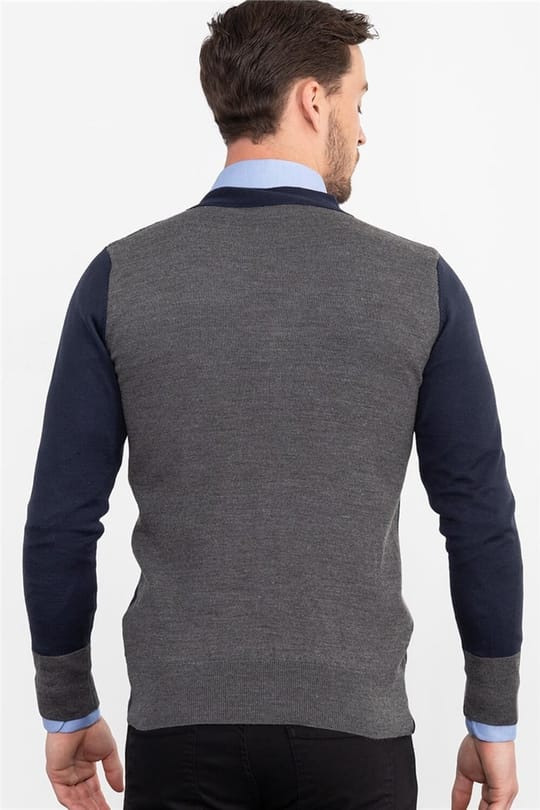 Erkek Slim Fit Lacivert Hırka