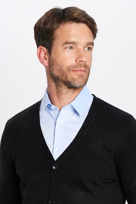 Slim Fit Dar Kesim Düğmeli Düz Tüylenmeyen Yumuşak Dokulu Erkek Hırka