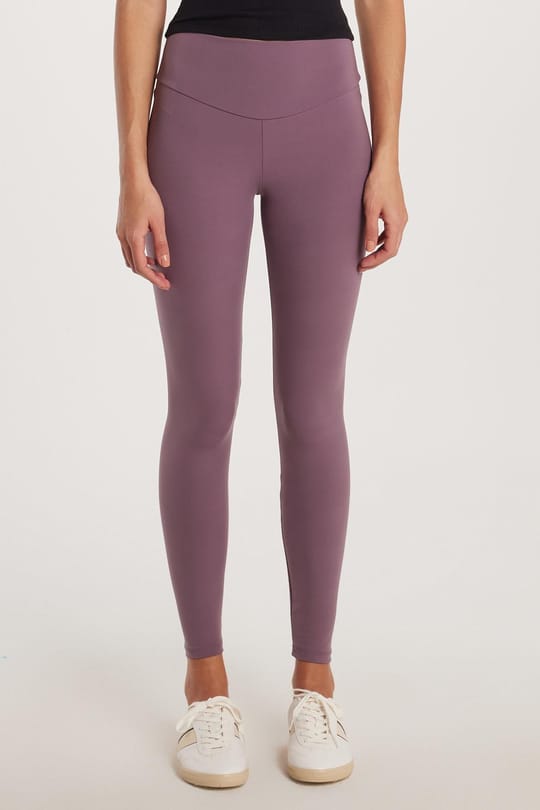 Kadın Süper Slim Beli Lastikli İnterlok Standart Boy Normal Bel Gül Kurusu Tayt