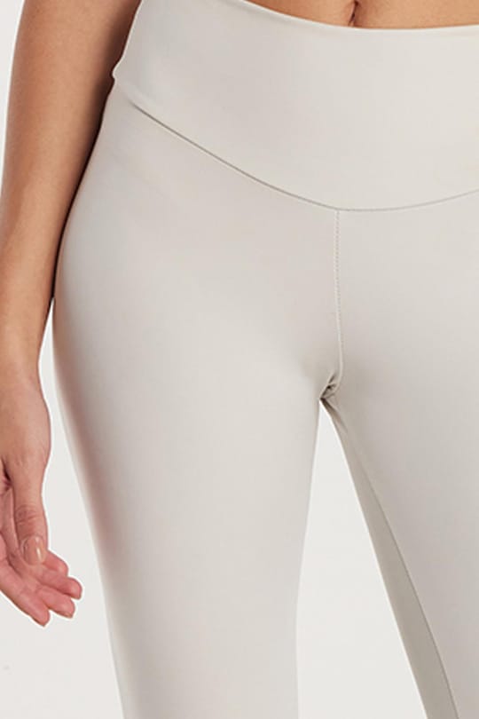 Kadın Süper Slim Beli Lastikli İnterlok Standart Boy Normal Bel Gri Tayt
