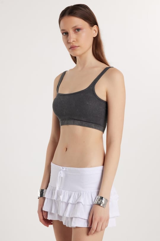 Kadın Regular Fit %100 Pamuk Düz Beyaz Etek