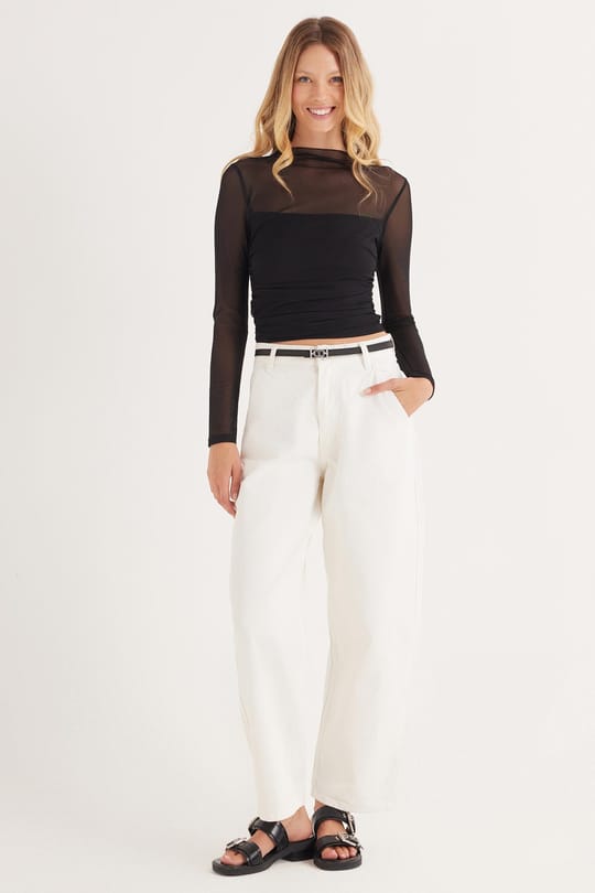 Kadın Slim Fit Dar Kesim Bisiklet Yaka Siyah Body