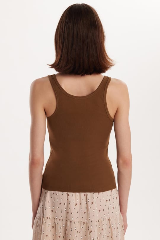 Kadın Modal Kumaş Standart Fit İnce Askılı U Yaka Düğmeli Body Atlet