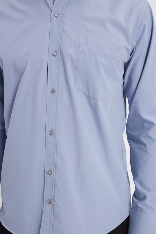 Erkek Regular Fit Klasik Kesim Pamuklu Kolay Ütü Düz Gri Gömlek