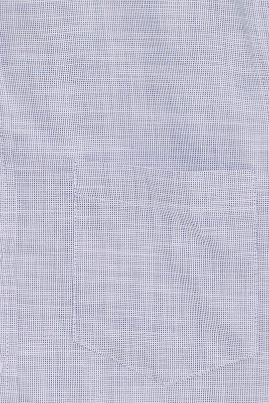 Erkek Regular Fit Klasik Kesim Oversize %100 Pamuk Keten Doku Lacivert Gömlek