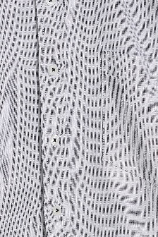 Erkek Regular Fit Klasik Kesim Oversize %100 Pamuk Keten Doku Gri Gömlek