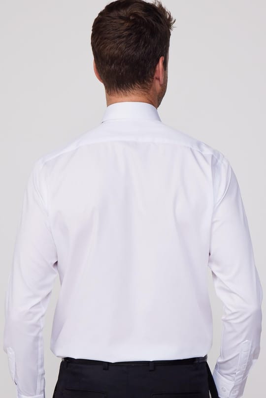 Regular Fit Beyaz Non-Iron %100 Pamuk Doğa Dostu Ekoteks Belgeli Ütü Gerektirmez Gömlek