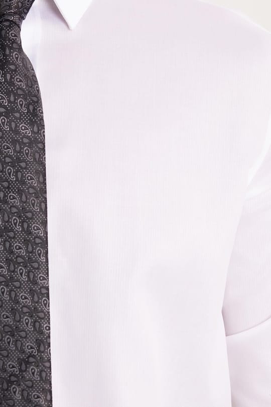 Regular Fit Beyaz Non-Iron %100 Pamuk Doğa Dostu Ekoteks Belgeli Ütü Gerektirmez Gömlek
