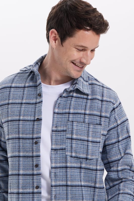Erkek Regular Fit Rahat Kesim Kışlık Kareli Oduncu Gömlek