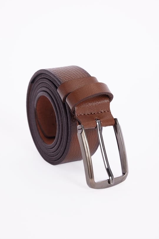 Erkek %100 Hakiki Deri 3,5 cm Klasik Taba Renk Kemer