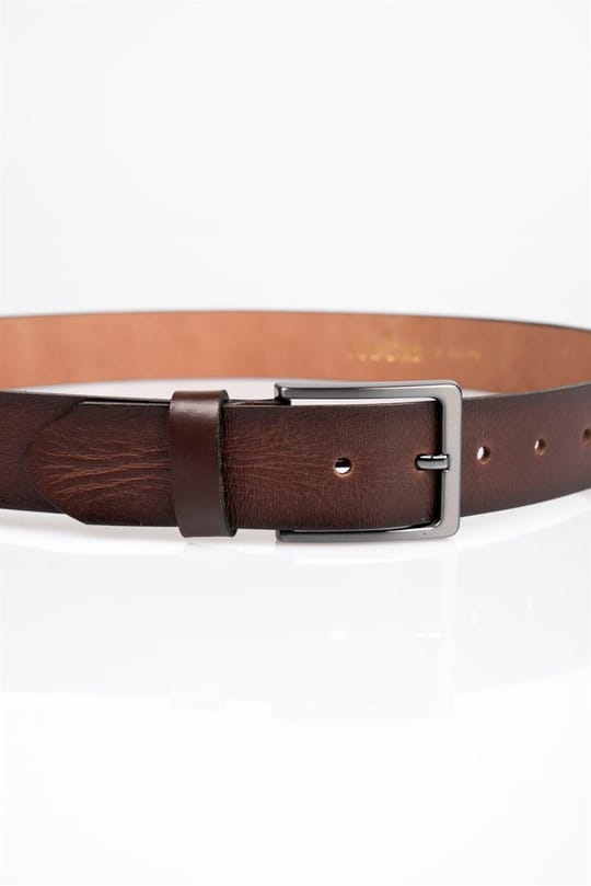 Erkek %100 Hakiki Deri 4 cm Spor Kahverengi Kemer