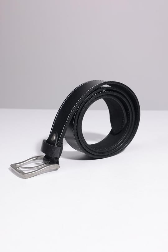 Erkek %100 Hakiki Deri 4 cm Spor Siyah Kemer