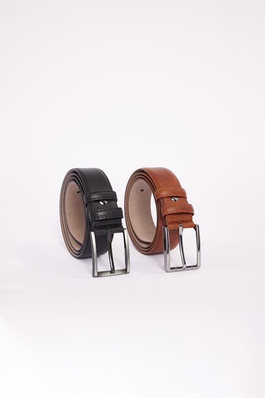 BELT ARTIFICIAL LEATHER TWO PIECES