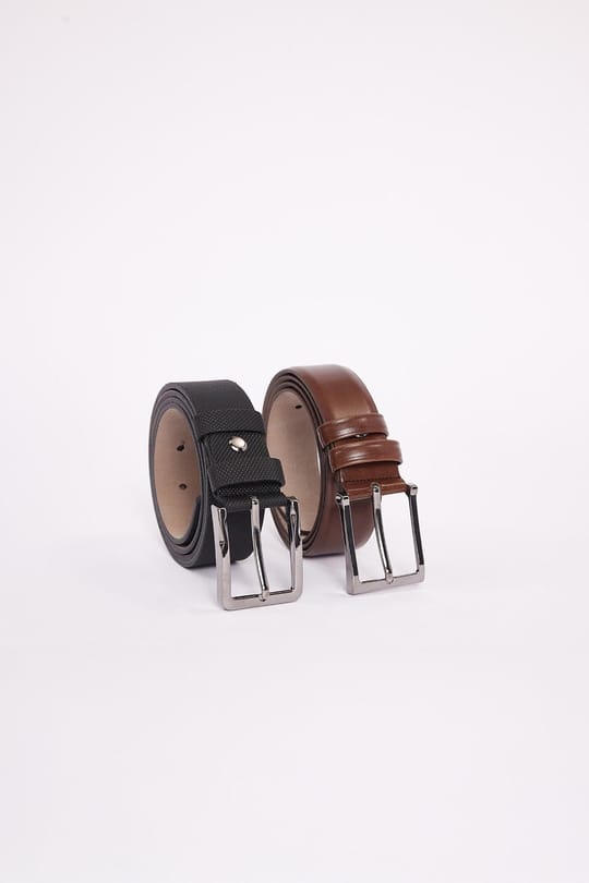 BELT ARTIFICIAL LEATHER TWO PIECES