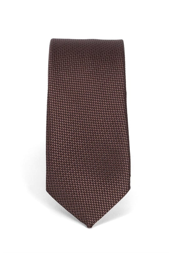 İnce Kendinden Desenli Erkek Kravat