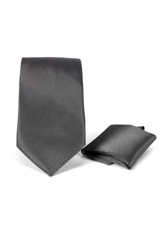 Klasik Mendilli Kendinden Desenli Erkek Kravat