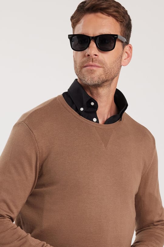 Slim Fit Bisiklet Yaka Erkek Kazak