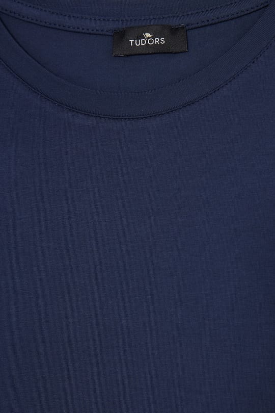 Erkek Slim Fit Dar Kesim Pamuklu Yumuşak Dokulu Bisiklet Yaka Likralı Lacivert  Sweatshirt