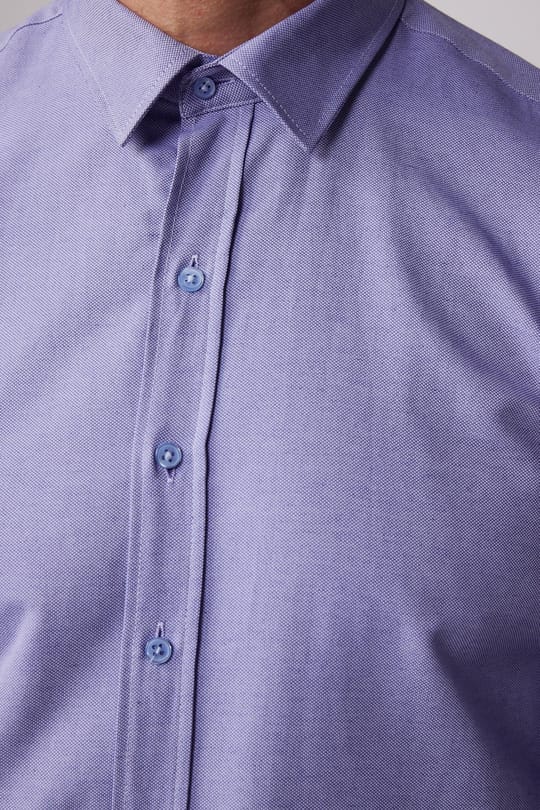 Modern Slim Fit Pamuklu Kolay Ütü Armürlü Erkek Gömlek