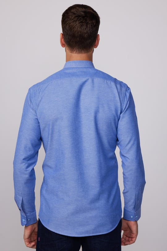 Modern Slim Fit Pamuklu Kolay Ütü Armürlü Erkek Gömlek