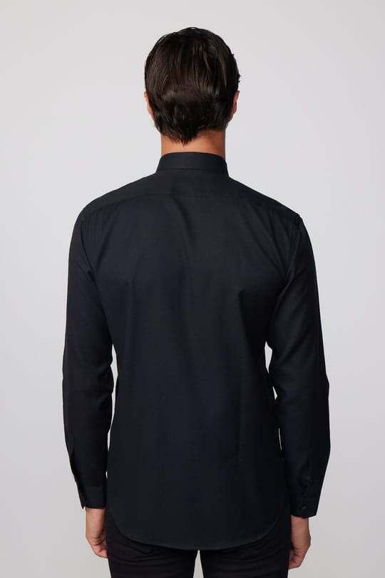 Modern Slim Fit Pamuklu Kolay Ütü Armürlü Erkek Gömlek