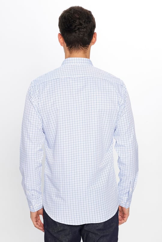 Erkek Modern Slim Fit Dar Kesim Uzun Kollu Pamuklu Çizgili 4 Mevsim İtalyan Yaka Gömlek